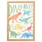 12" x 16" Dino-Mite Framed Wall Art, Contemporary Home Décor for Baby or Child's Room, Glass Facing and Hanging Hardware Included